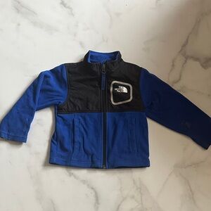 The North Face Kids' Denali Blue and Black Fleece Jacket